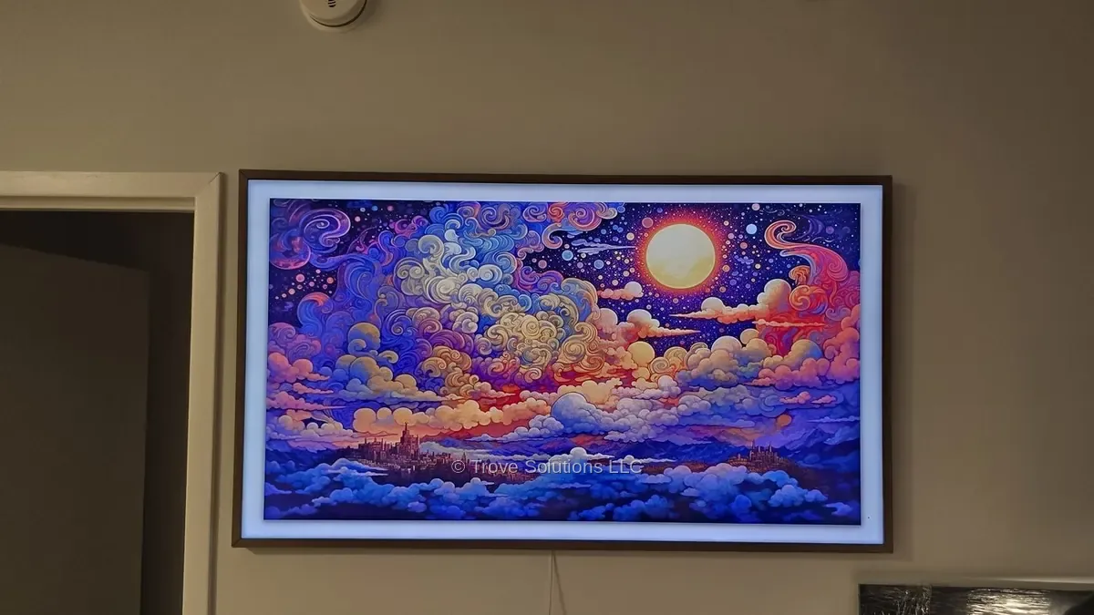 Samsung Frame TV installation Manhattan — flush mount no-gap